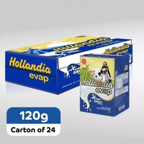 Hollandia Evap Full Cream Evaporated Milk  120g x 24