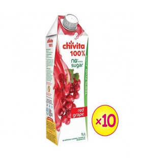 Chivita Real Red Grape 100% 1ltr x 10