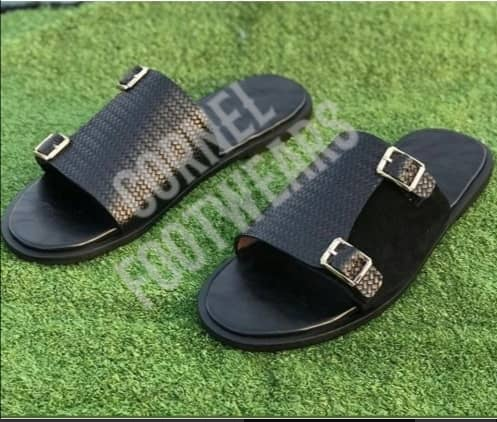 Mens Cover Pam Slippers with Buckle
